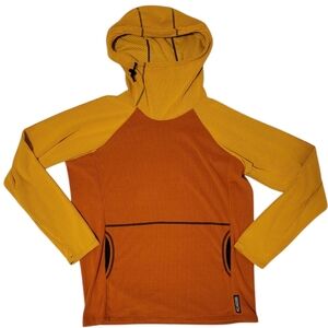 NEW 2025 Melanzana Men's XL Micro Grid Hoodie V2 PUMPKIN SUNFLOWER